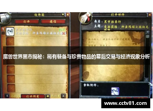 魔兽世界黑市揭秘：稀有装备与珍贵物品的幕后交易与经济现象分析